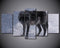 Tableau Loup Imprimé Noir